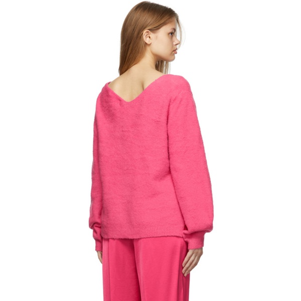  핼무트랭 Helmut Lang Pink Brushed Cloud Sweater 221154F100000