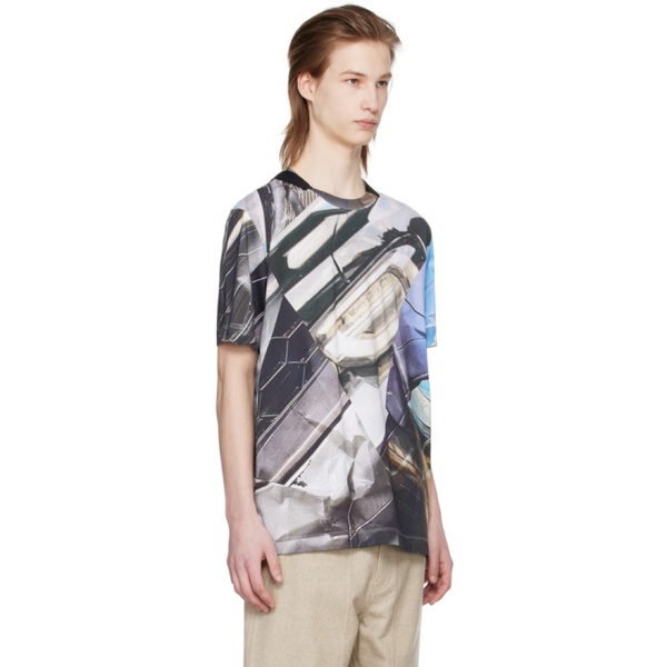  핼무트랭 Helmut Lang Multicolor Printed T-Shirt 241154M213015
