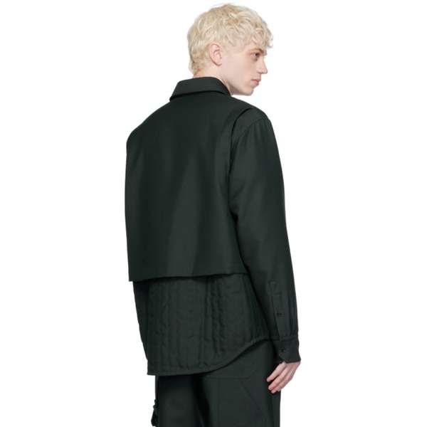  핼무트랭 Helmut Lang Green Shirt Jacket 232154M180021