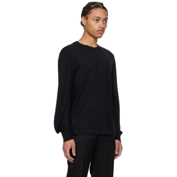  핼무트랭 Helmut Lang Black Curved Sleeve Sweater 241154M201005