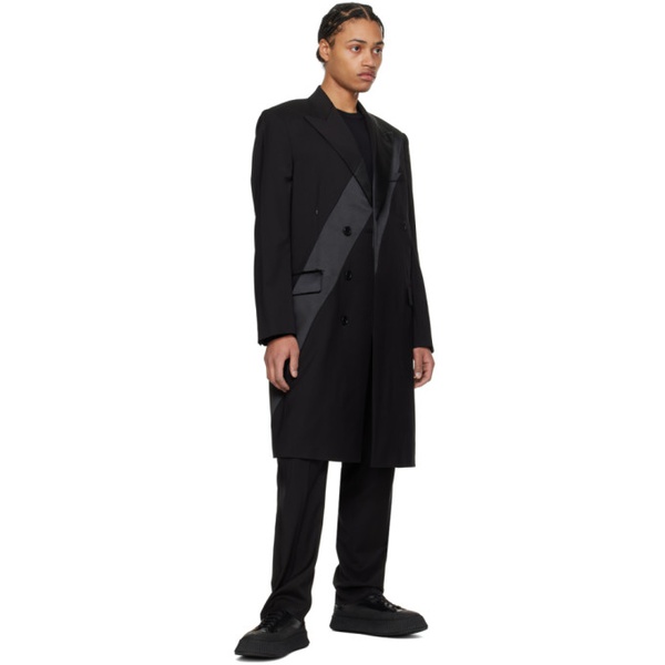  핼무트랭 Helmut Lang Black Curved Sleeve Sweater 241154M201005