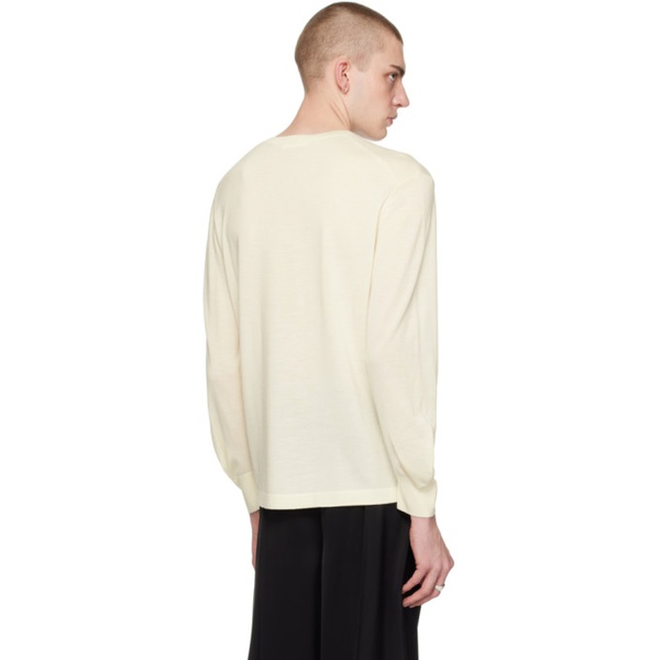  핼무트랭 Helmut Lang 오프화이트 Off-White Curved Sleeve Sweater 241154M201006