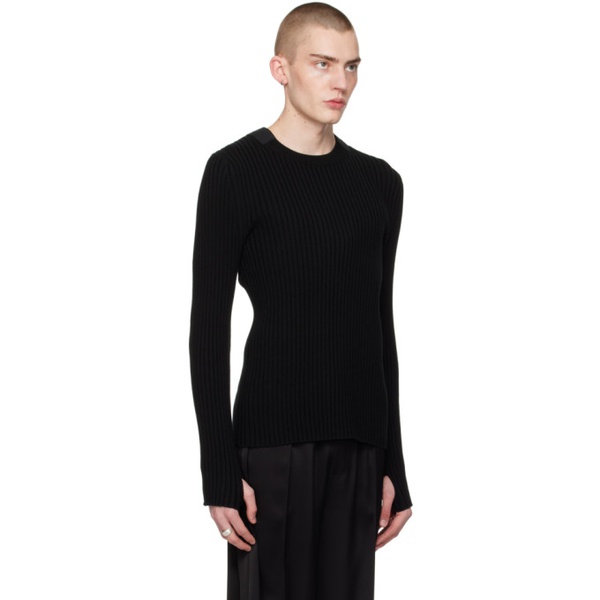  핼무트랭 Helmut Lang Black Cutout Sweater 241154M201003