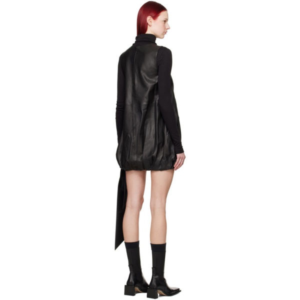  핼무트랭 Helmut Lang Black Bubble Leather Minidress 241154F052008
