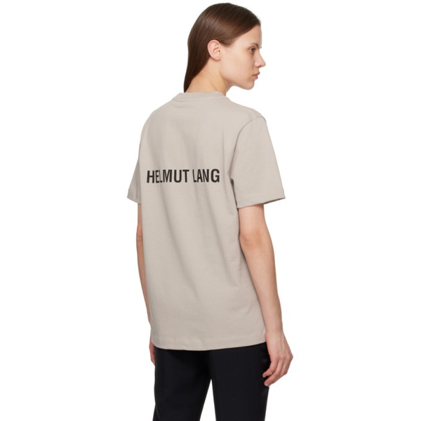  핼무트랭 Helmut Lang Taupe Heavyweight T-Shirt 241154F110017
