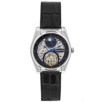 Heritor MEN'S Daxton Genuine Leather Black Dial Watch HERHS3002