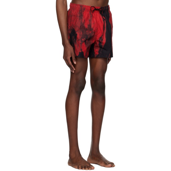  휴고 Hugo Red Printed Swim Shorts 232084M193001