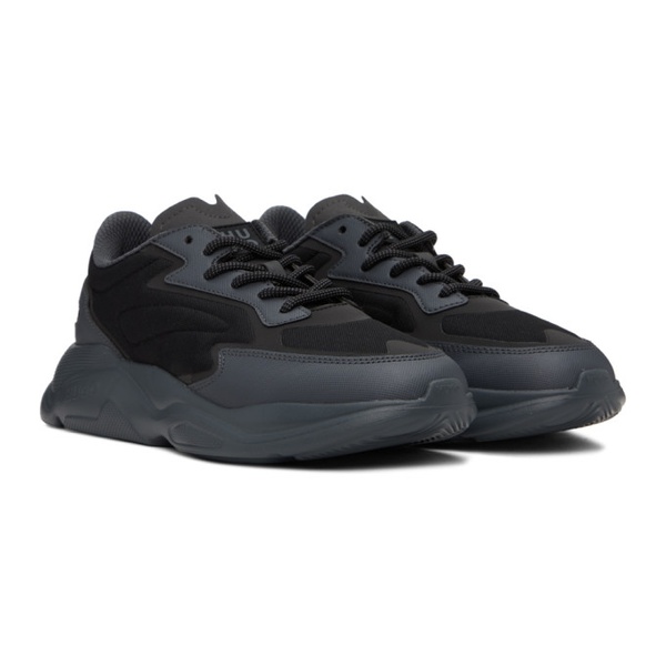  휴고 Hugo Black Lace-Up Sneakers 232141M237003