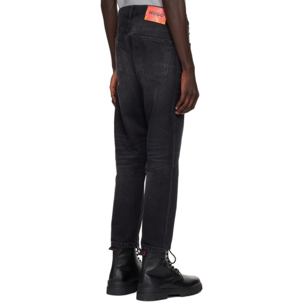  휴고 Hugo Black Faded Jeans 241141M186001