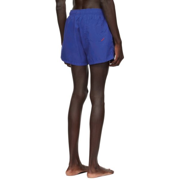  휴고 Hugo Blue Printed Swim Shorts 241084M193008