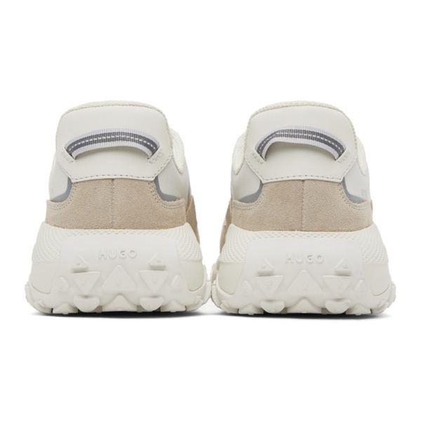  휴고 Hugo 오프화이트 Off-White Mixed-Material Ripstop Mesh Sneakers 241084M237010