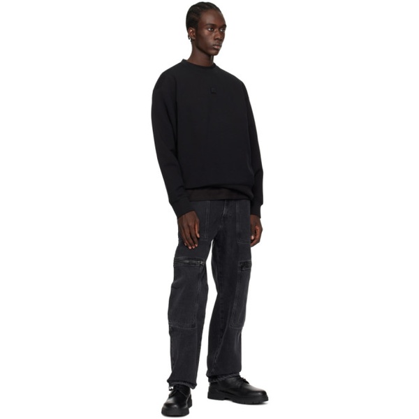  휴고 Hugo Black Patch Sweatshirt 241141M204002
