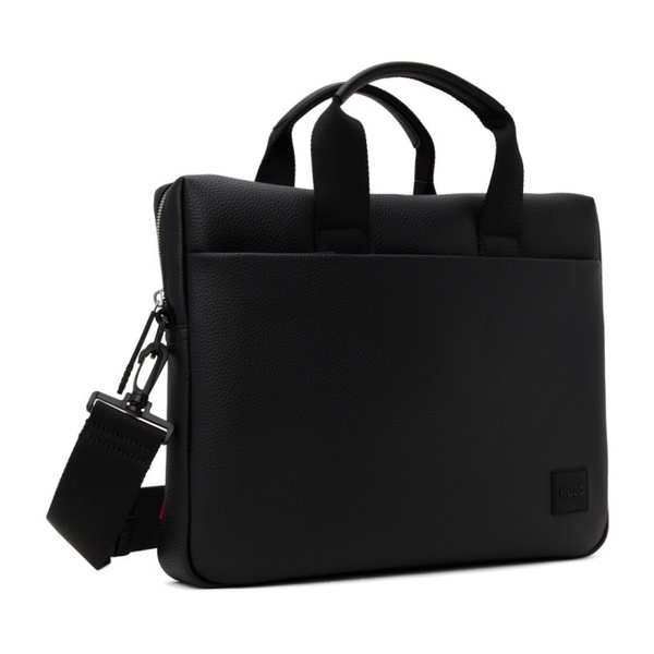  휴고 Hugo Black Faux-Leather Briefcase 241084M167001