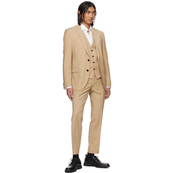  휴고 Hugo Beige Slim-Fit Suit 241141M196000