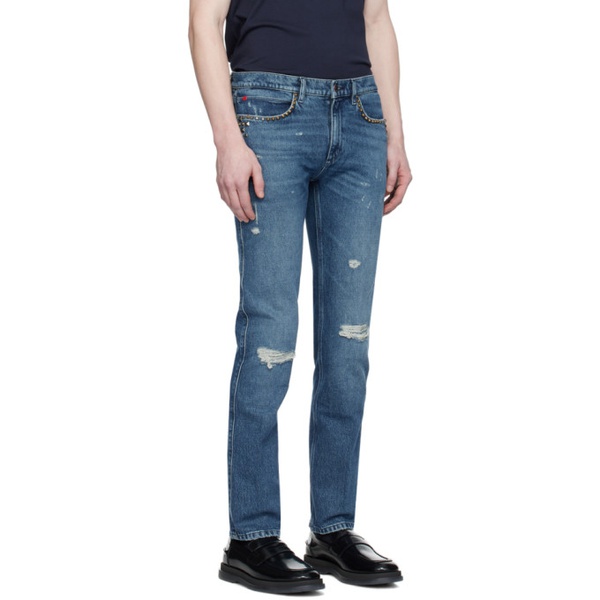  휴고 Hugo Indigo Slim-Fit Jeans 241141M186005