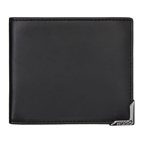  휴고 Hugo Black Plaque Wallet & Card Holder Set 241084M163000