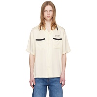 휴고 Hugo 오프화이트 Off-White Embroidered Shirt 241084M192011