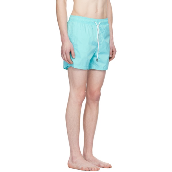  휴고 Hugo Blue Printed Swim Shorts 241084M208023