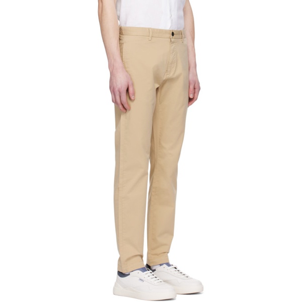 휴고 Hugo Beige Slim-Fit Trousers 241084M191016