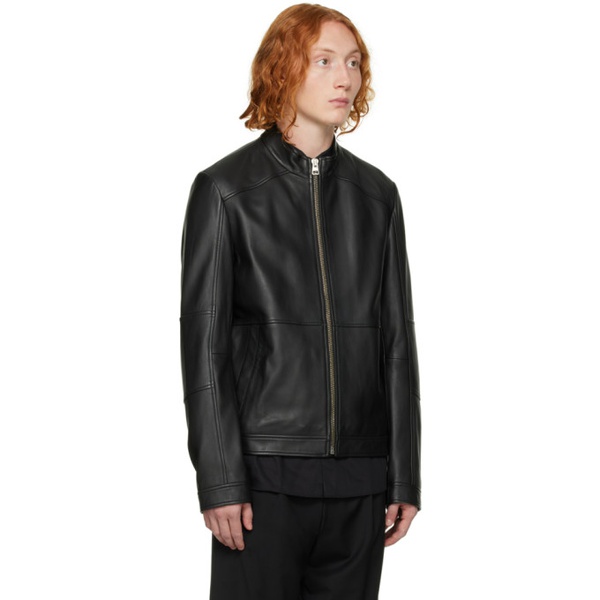  휴고 Hugo Black Lokis Leather Jacket 222084M181009