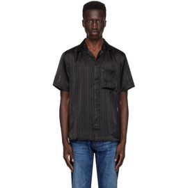 휴고 Hugo Black Striped Shirt 241084M192013