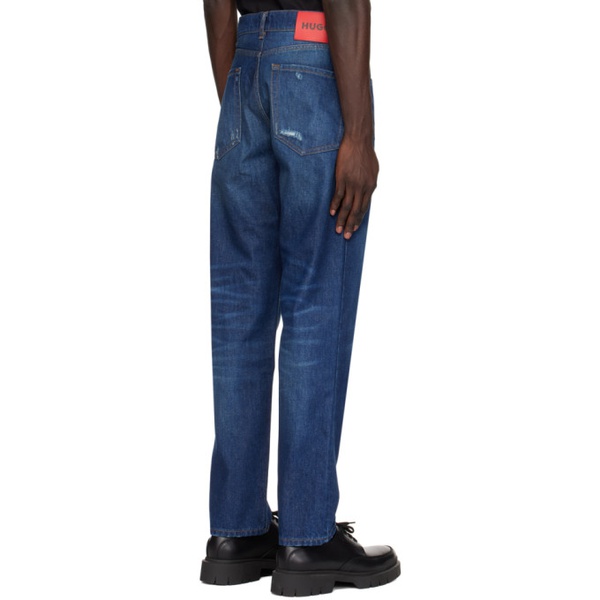  휴고 Hugo Blue Five-Pocket Jeans 241084M186000