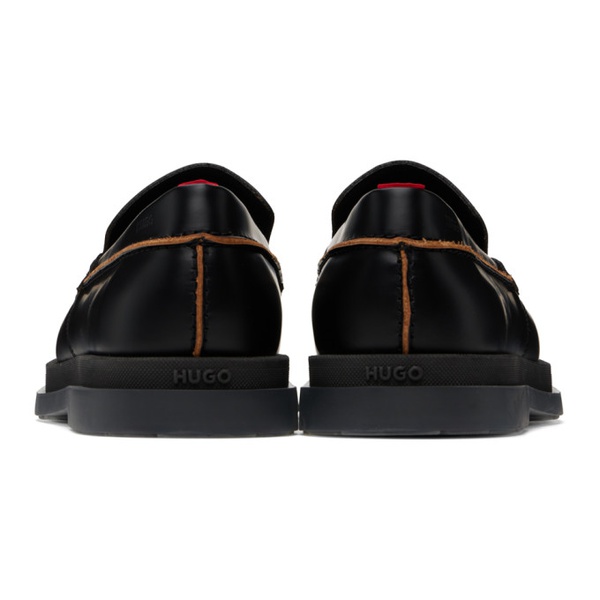  휴고 Hugo Black Slip-On Loafers 241084M231007