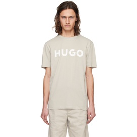 휴고 Hugo Gray Bonded T-Shirt 241084M213046