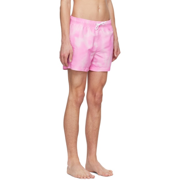 휴고 Hugo Pink Printed Swim Shorts 241084M208013