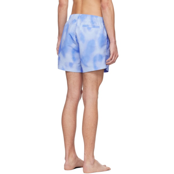  휴고 Hugo Blue Printed Swim Shorts 241084M208014