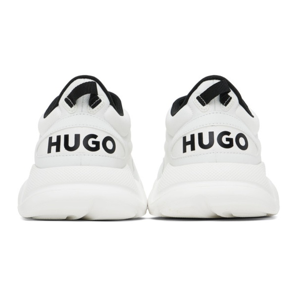  휴고 Hugo White Leon Runn Sneakers 241084M237025