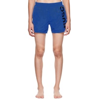 휴고 Hugo Blue Printed Swim Shorts 222084M208016