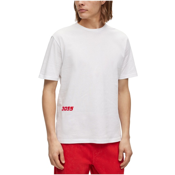 휴고보스 휴고 Hugo Boss Mens Relaxed-Fit Racing Print T-shirt 15661895