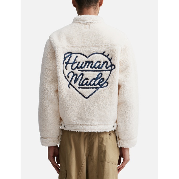  Human Made Wool Blended Boa Fleece Work Jacket 902381