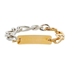 인 골드 위 트러스트 파리 IN Gold WE TRUST PARIS Gold & Silver Bold Figaro Bracelet 221490M142048