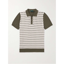 INCOTEX Zanone Checked Cotton Polo Shirt 1647597323896732