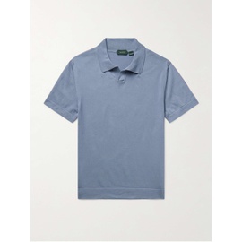 INCOTEX Zanone Slim-Fit Cotton and Silk-Blend Polo Shirt 1647597332226578
