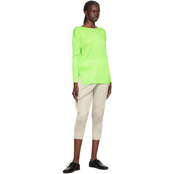  플리츠 플리즈 이세이 미야케 PLEATS PLEASE 이세이 미야케 ISSEY MIYAKE Green Monthly Colors September Long Sleeve T-Shirt 232941F096007