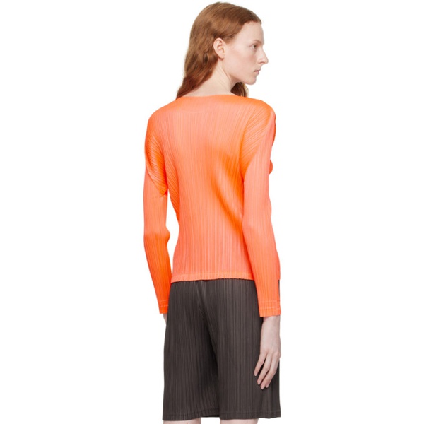  플리츠 플리즈 이세이 미야케 PLEATS PLEASE 이세이 미야케 ISSEY MIYAKE Orange Monthly Colors January Long Sleeve T-Shirt 231941F110008