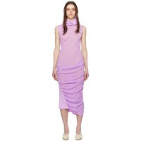이세이 미야케 ISSEY MIYAKE Purple Twisted Maxi Dress 241809F055003