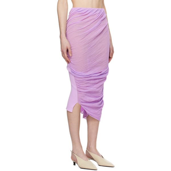  이세이 미야케 ISSEY MIYAKE Purple Ambiguous Midi Skirt 241809F092022