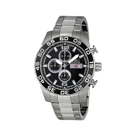 Invicta II Black Dial Chronograph Stainless Steel Mens Watch 1012