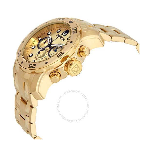  Invicta Pro Diver Chronograph Gold Dial Mens Watch 21924