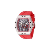 Invicta MEN'S NFL Silicone Transparent and Red Dial Watch 45072