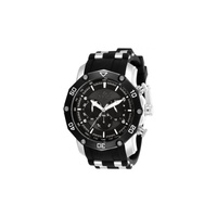 Invicta MEN'S Pro Diver Chronograph Silicone (Polyurethane) with Stainless Steel Barre Black and Gunmetal Dial Watch 28753
