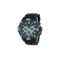Invicta MEN'S Pro Diver Chronograph Silicone and Stainless Steel Green Dial Watch 40524