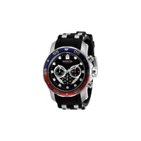 Invicta MEN'S Pro Diver Chronograph Silicone with Stainless Steel Barrel Inserts Black Dial Watch 31292
