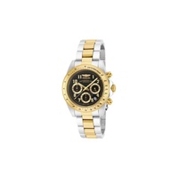 Invicta MEN'S Speedway Chrono Two-Tone Stainless Steel Black Dial Gold-Tone Bezel 17027