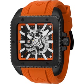 Invicta MEN'S Cuadro Silicone Orange Dial Watch 44003