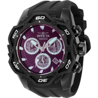 Invicta MEN'S Ripsaw Chronograph Silicone Silver and Black Dial Watch 44097